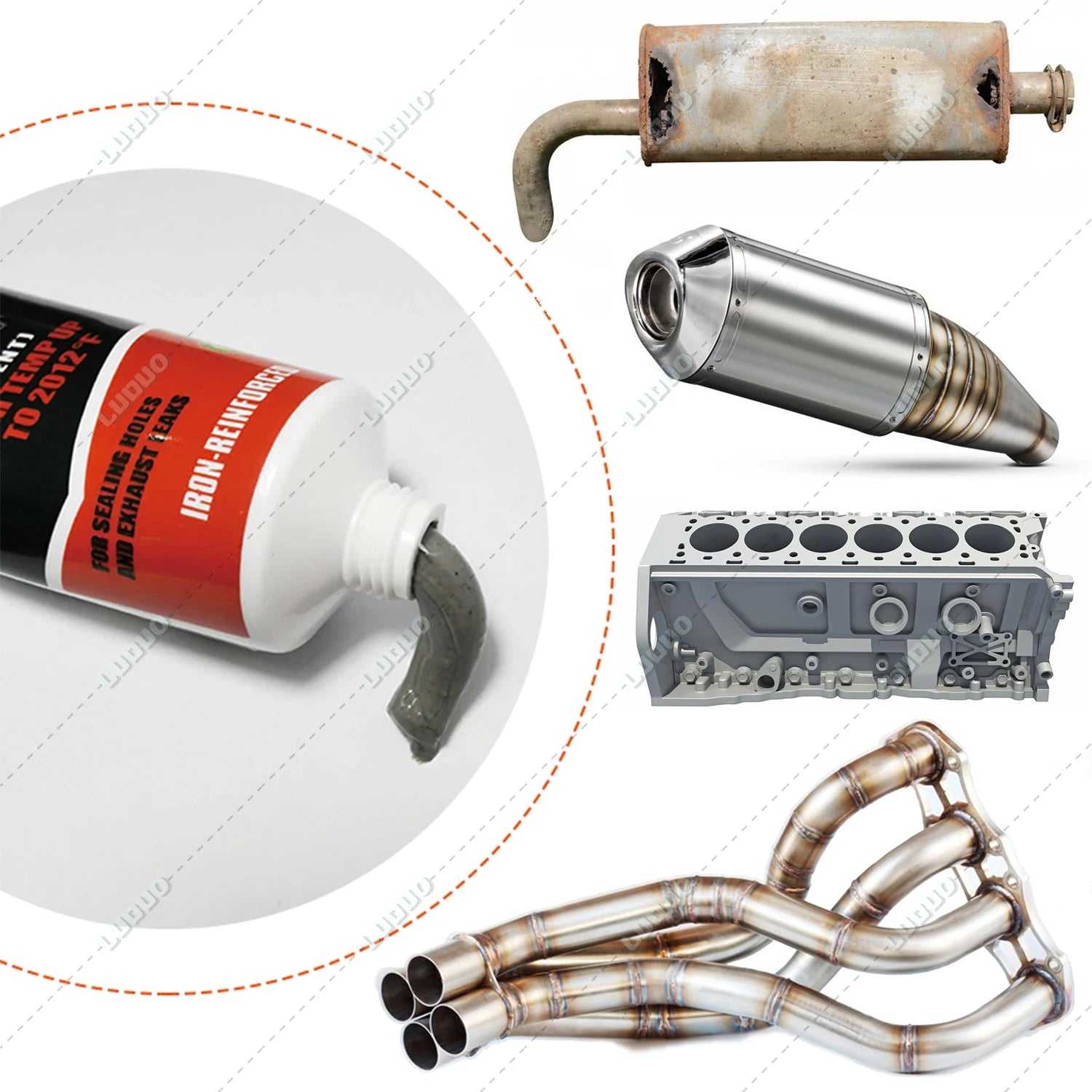 High-Temp Exhaust Pipe Repair Glue