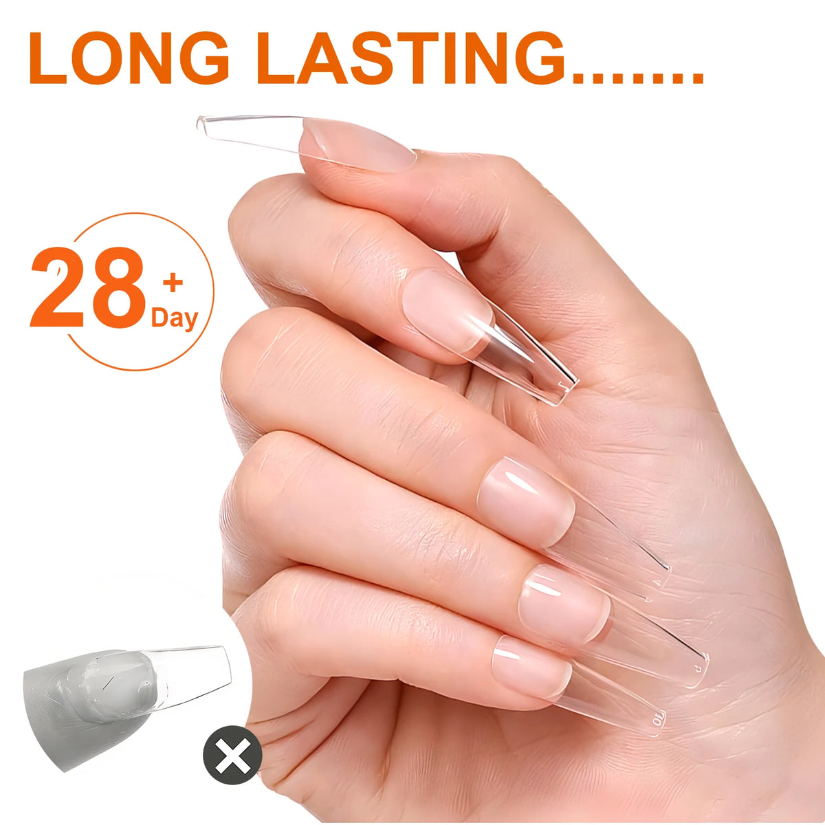 Gel adhesivo sólido para uñas postizas