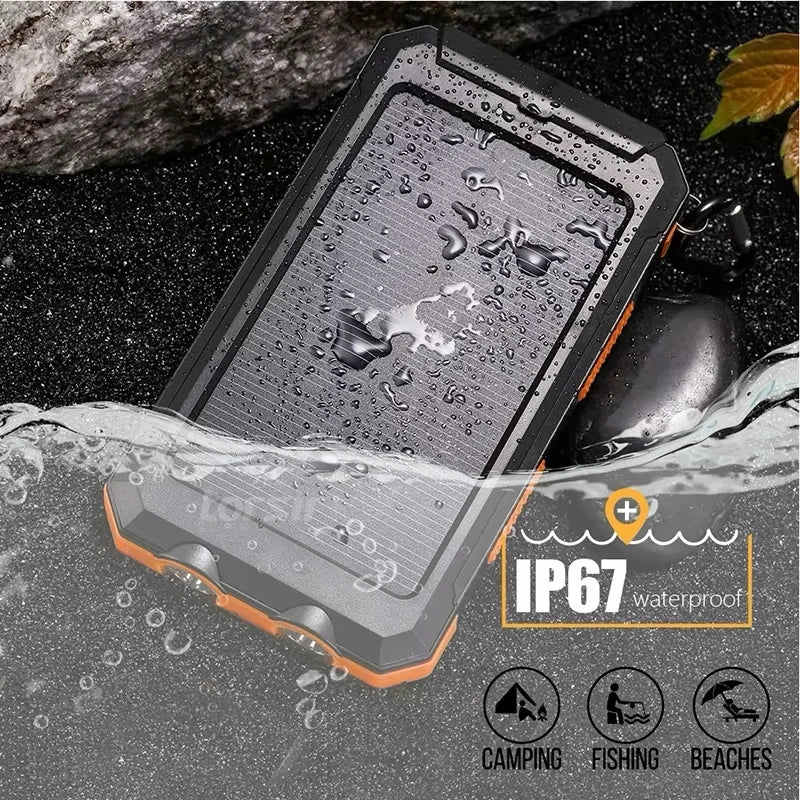 20000mAh Solar Power Bank with Compass & Light