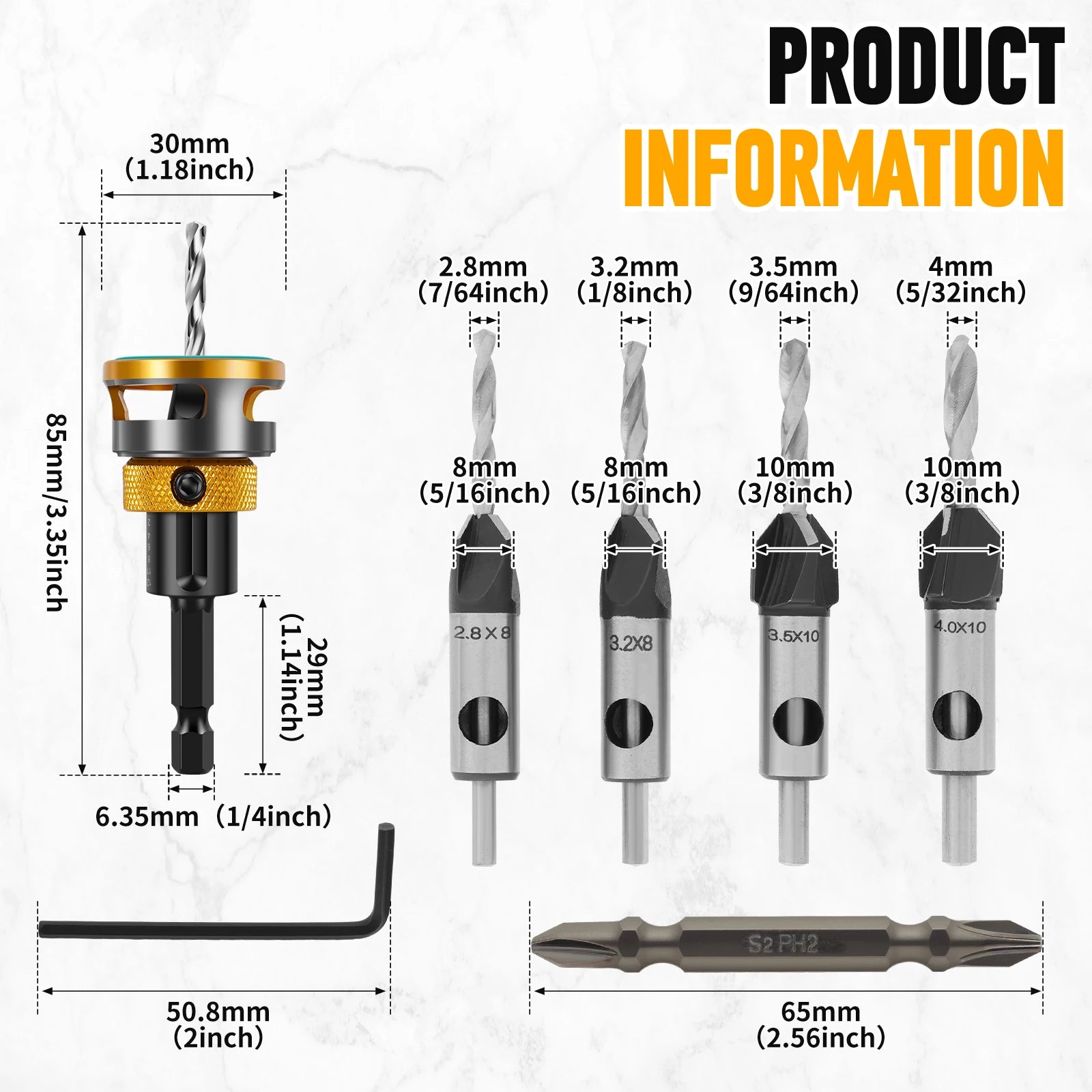 Adjustable Countersink Drill Bit