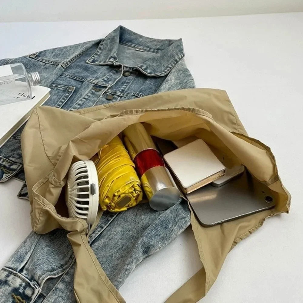 Foldable Reusable Shopping Tote Bag with Keychain