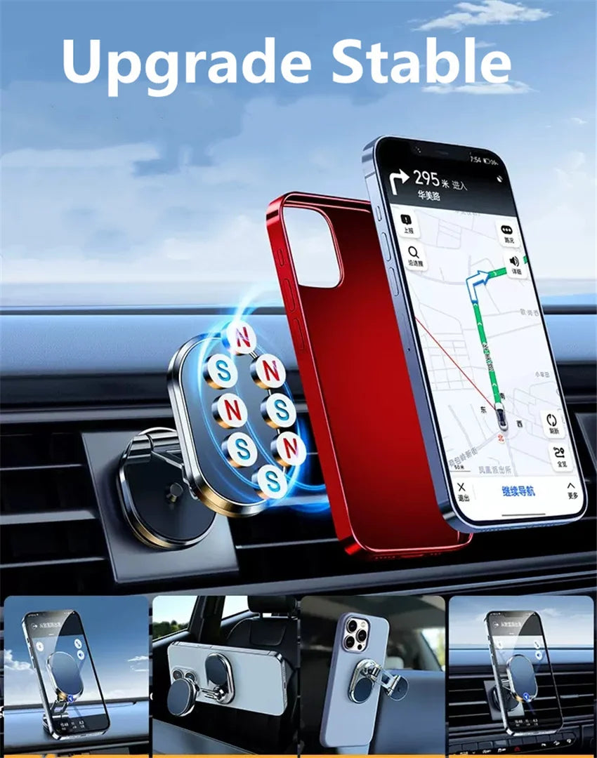 Soporte magnético para teléfono de coche con rotación de 1080°