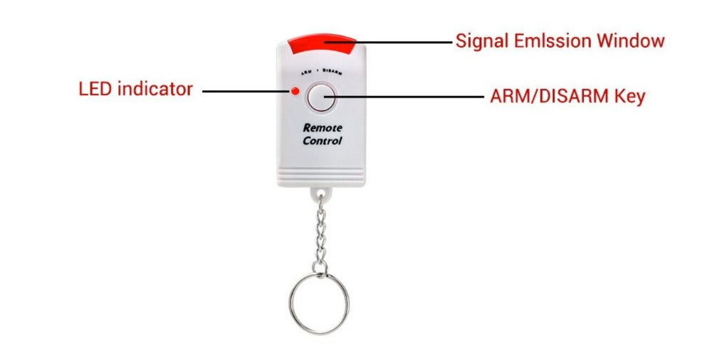 Wireless PIR Motion Sensor Alarm with 2 Remotes