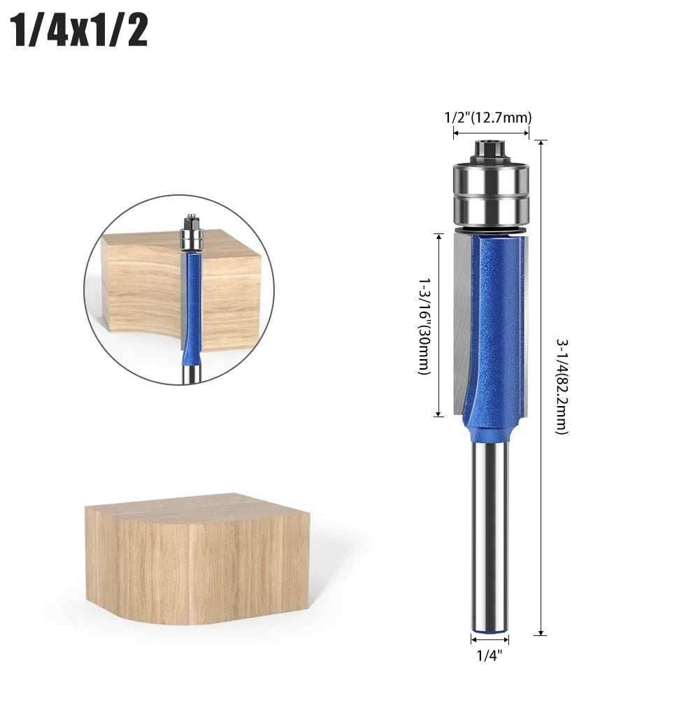 Flush Trim Router Bit with Dual Bearings