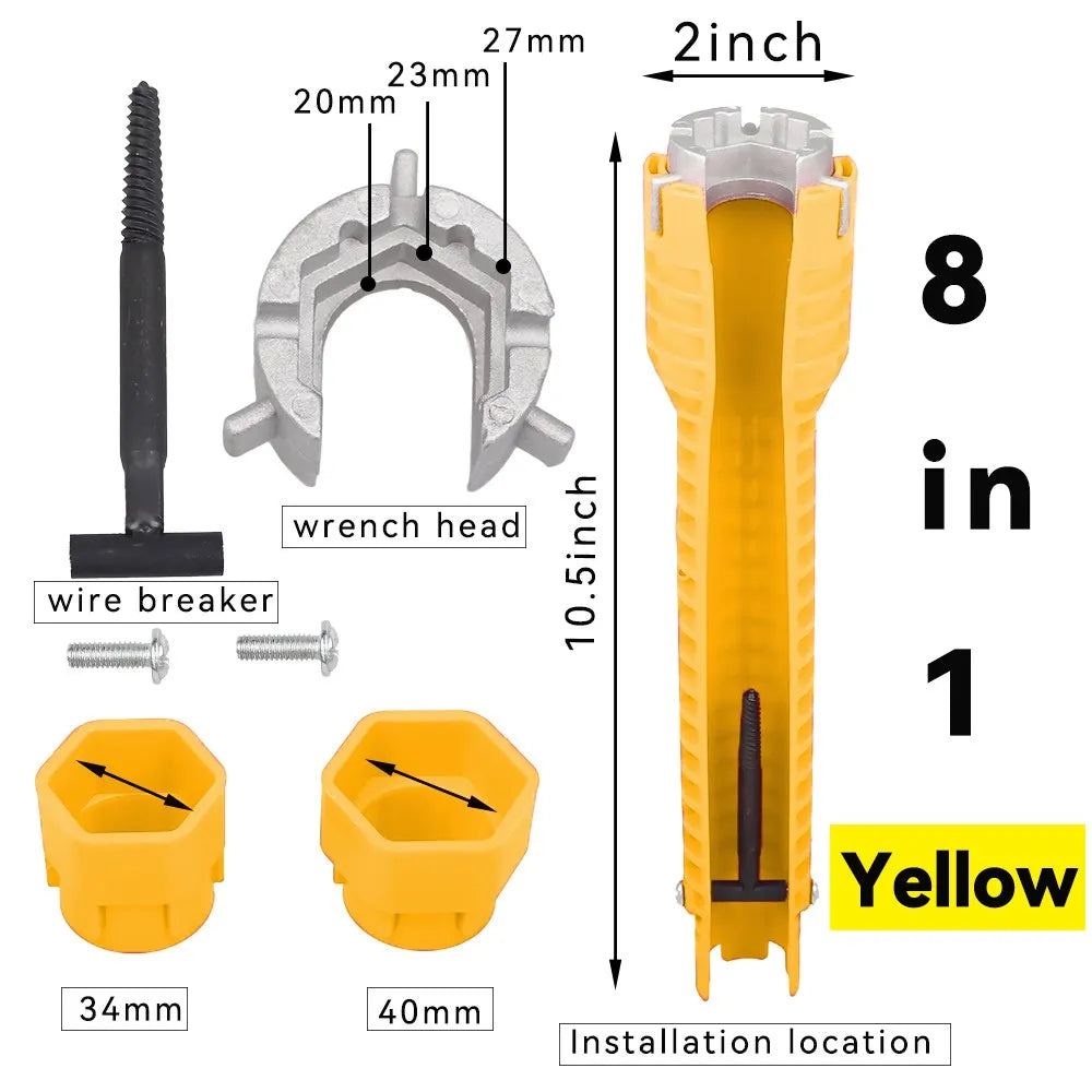 8-in-1 Sink Faucet Wrench