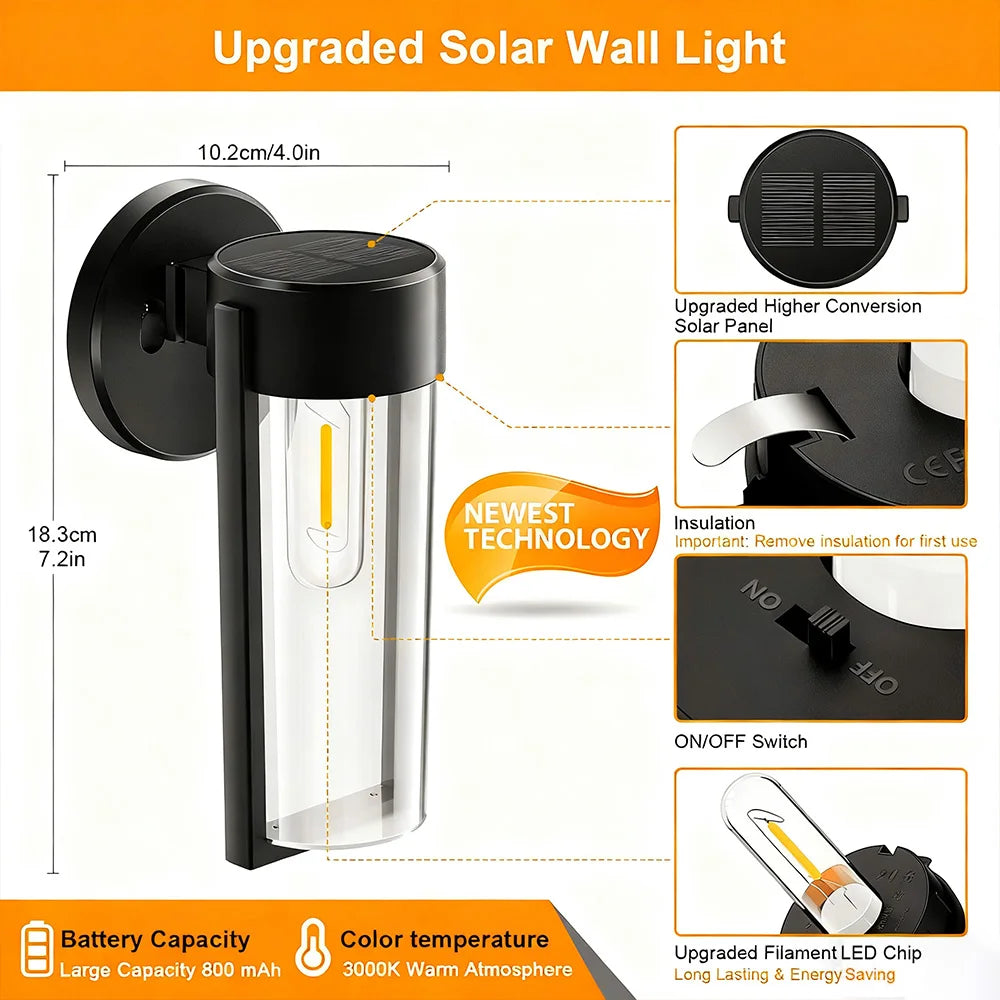 Solar LED Outdoor Wall Light