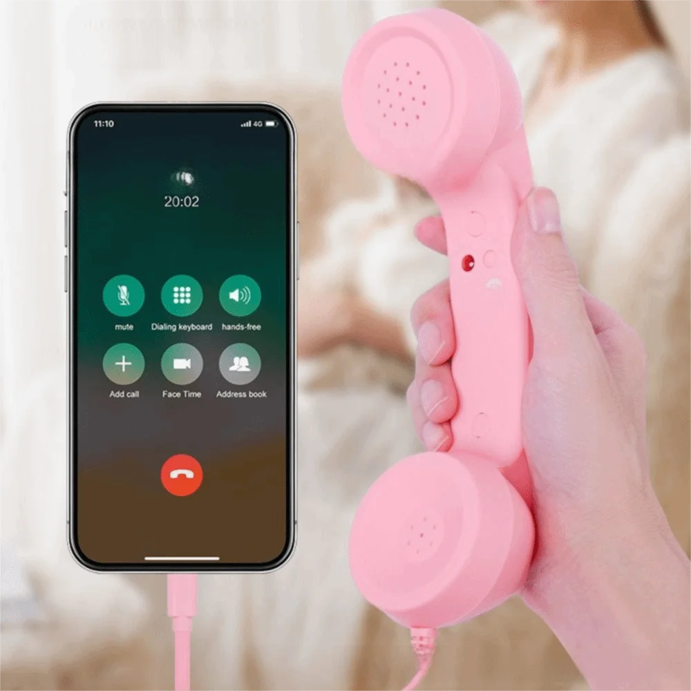 Wired Retro Telephone Handset Receiver (Type-C / 3.5mm)