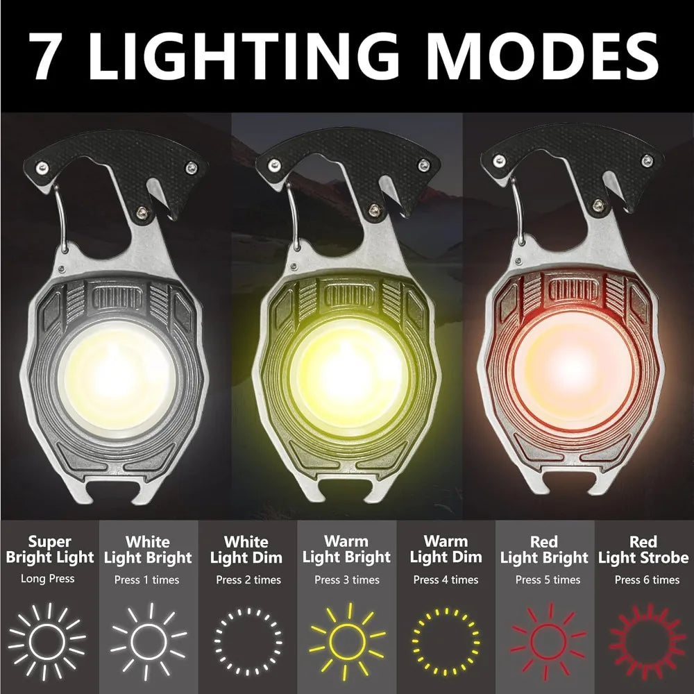 1600-Lumen COB Keychain Work Light & Multi-Tool