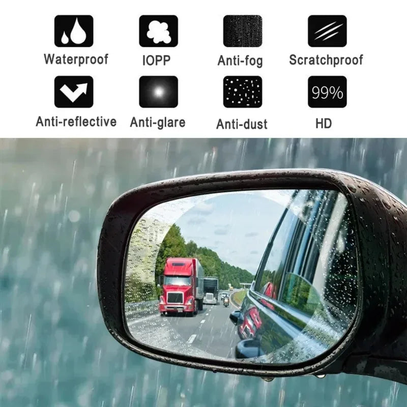 Película protectora antivaho y antilluvia para espejos de coche