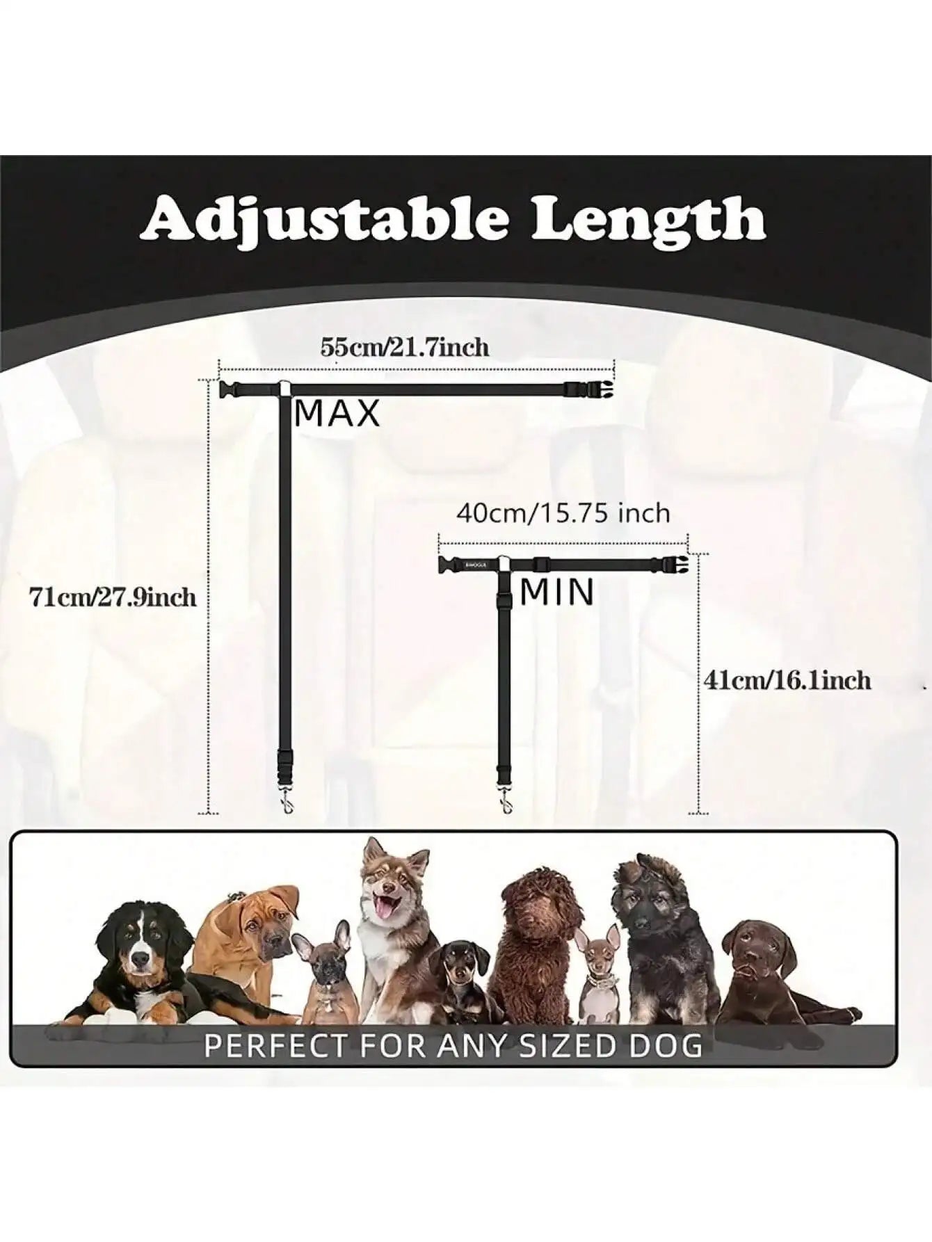 Adjustable Pet Car Seat Belt (T)