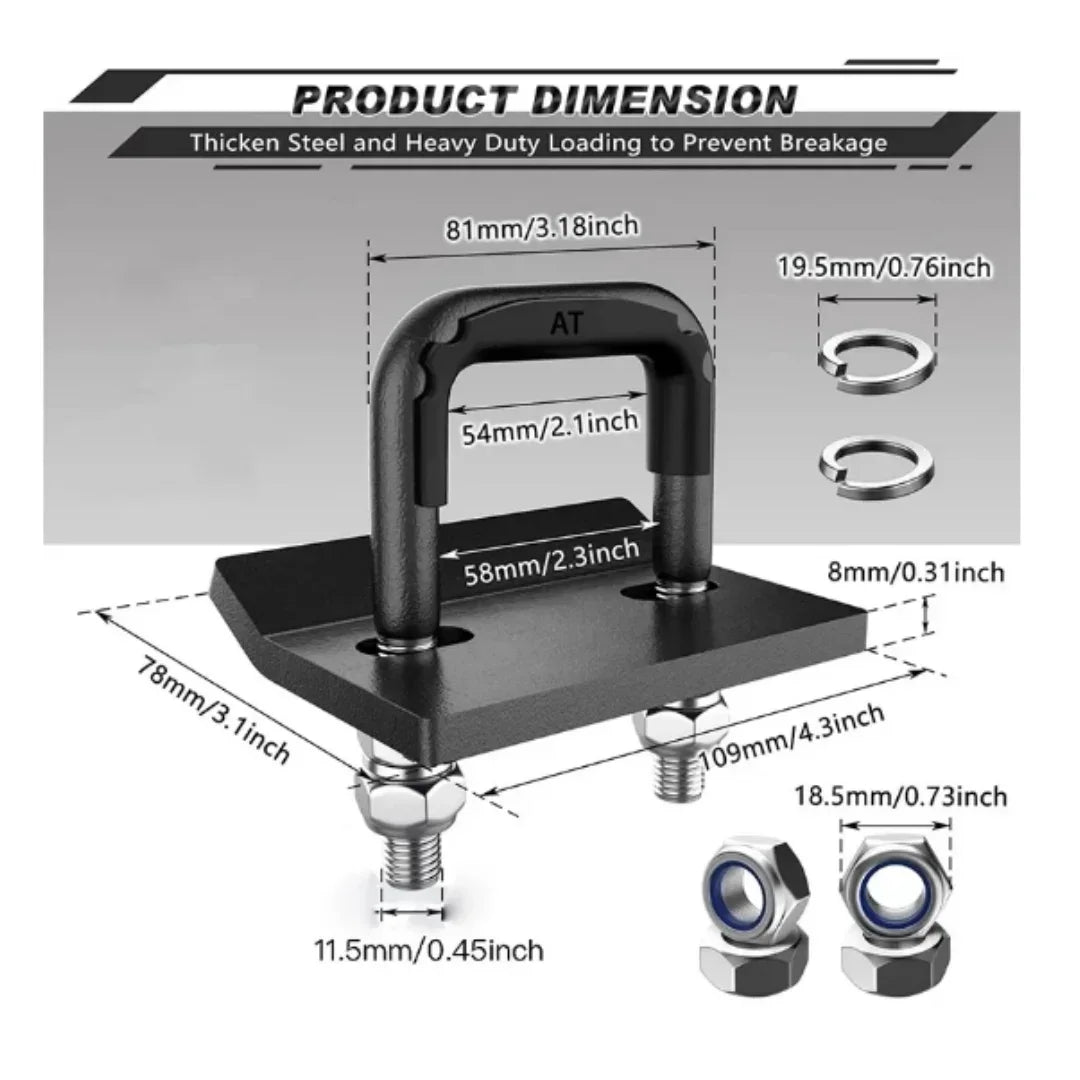 Heavy-Duty Anti-Rattle Hitch Clamp for 2.5" Receivers