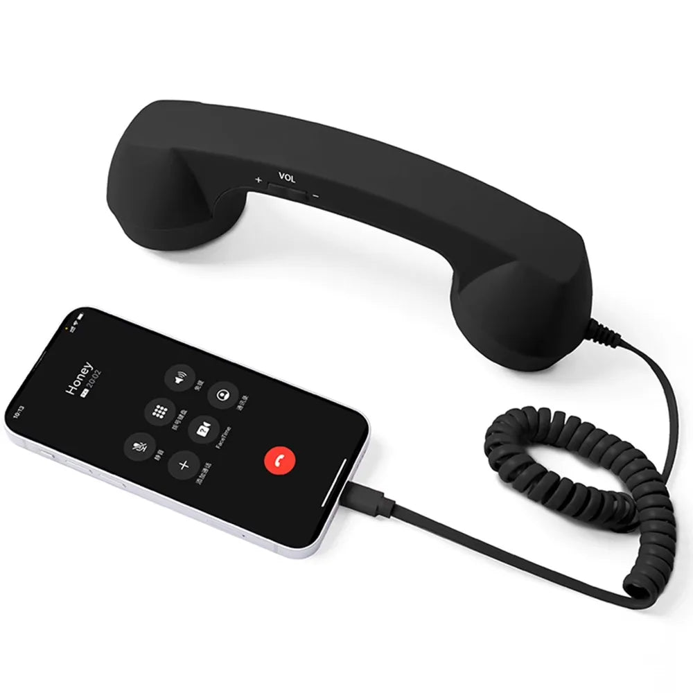 Wired Retro Telephone Handset Receiver (Type-C / 3.5mm)