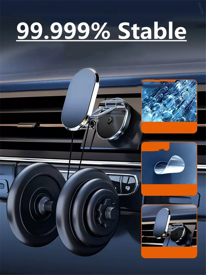 Soporte magnético para teléfono de coche con rotación de 1080°