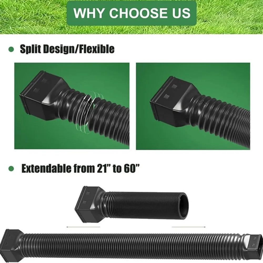 Retractable Rain Gutter Downspout Extender