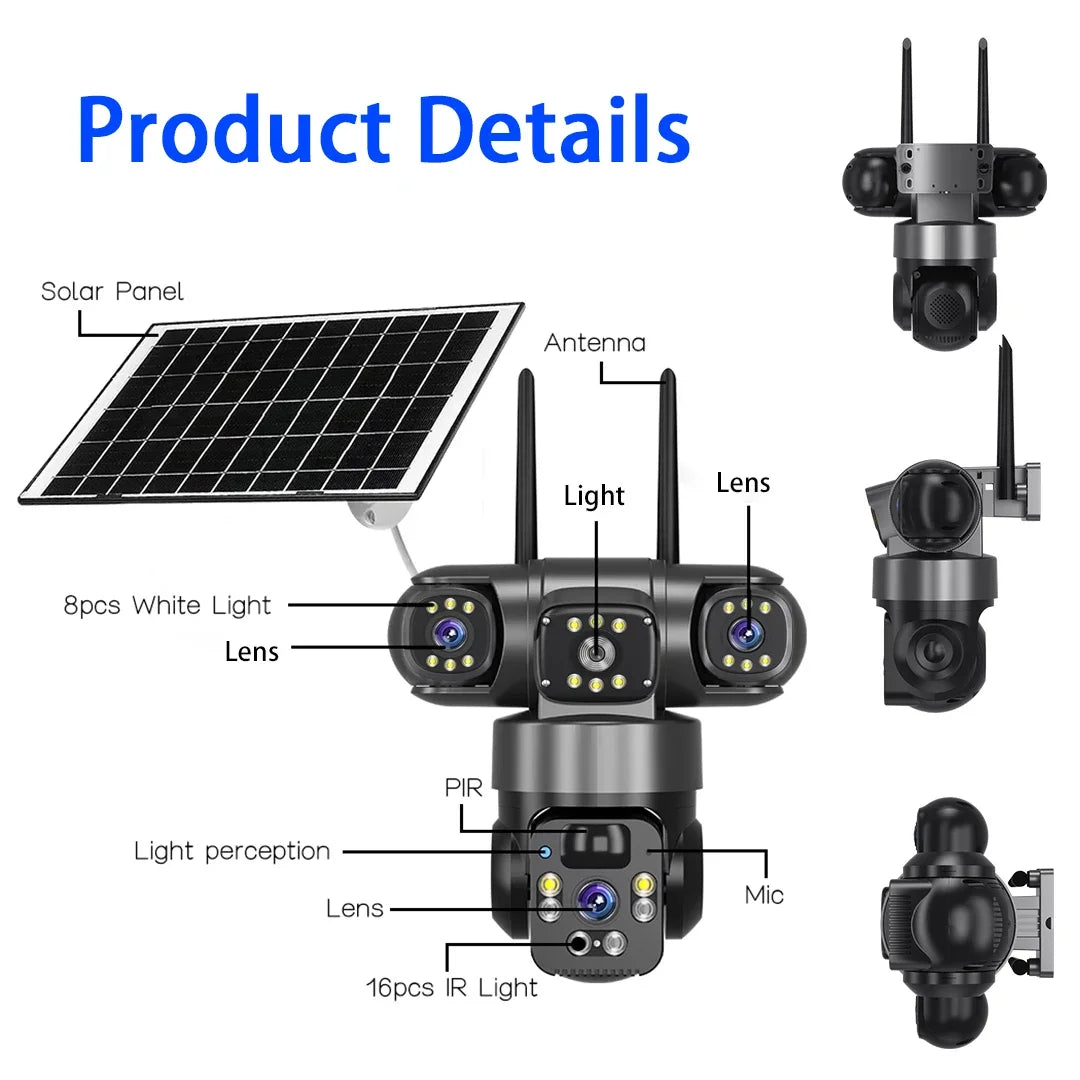 15MP Triple-Lens Solar Security Camera