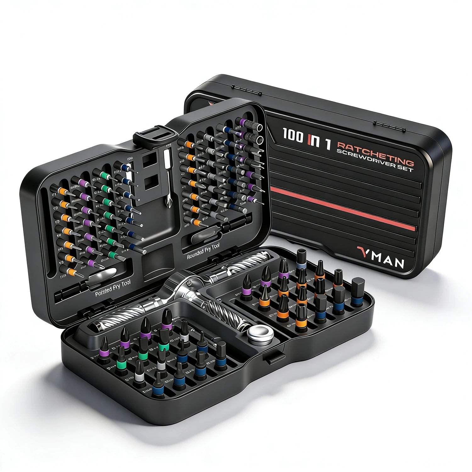 100-in-1 Precision Magnetic Ratchet Screwdriver Set
