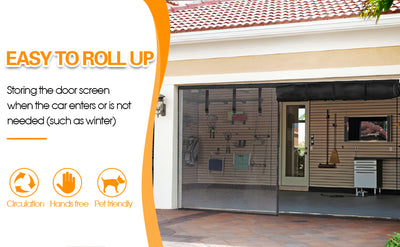 Magnetic Garage Screen Door for 2-Car Garage