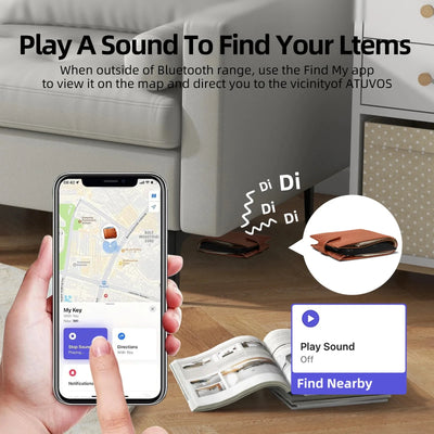 Ultra-Slim Rechargeable Smart Wallet Tracker for Apple Find My