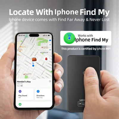 Ultra-Slim Rechargeable Smart Wallet Tracker for Apple Find My