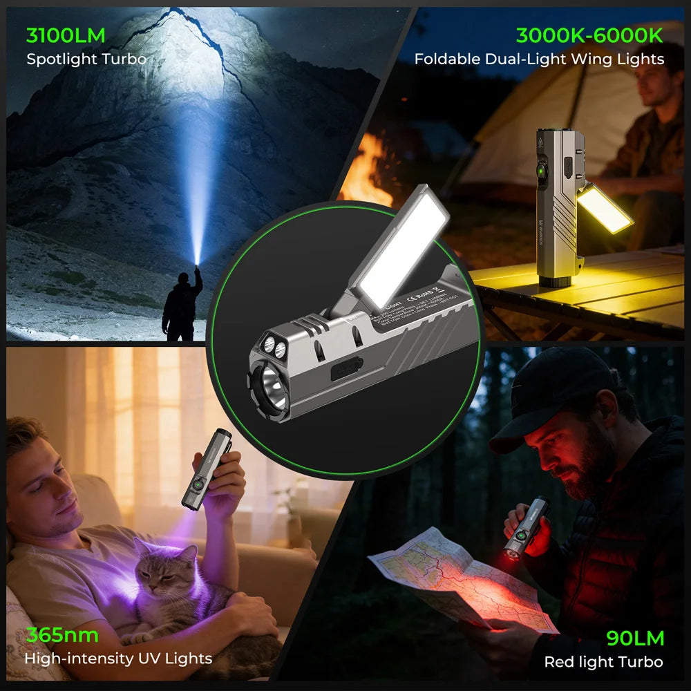 3100-Lumen Rechargeable EDC