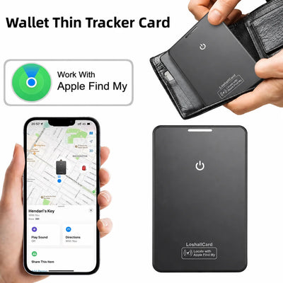 Ultra-Slim Rechargeable Smart Wallet Tracker for Apple Find My