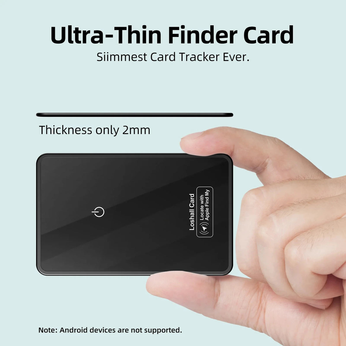 Ultra-Slim Rechargeable Smart Wallet Tracker for Apple Find My
