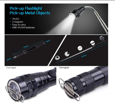 Telescopic Magnetic LED Pickup Tool