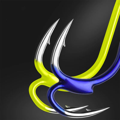 10PCS Barbed Double Fishing Hooks