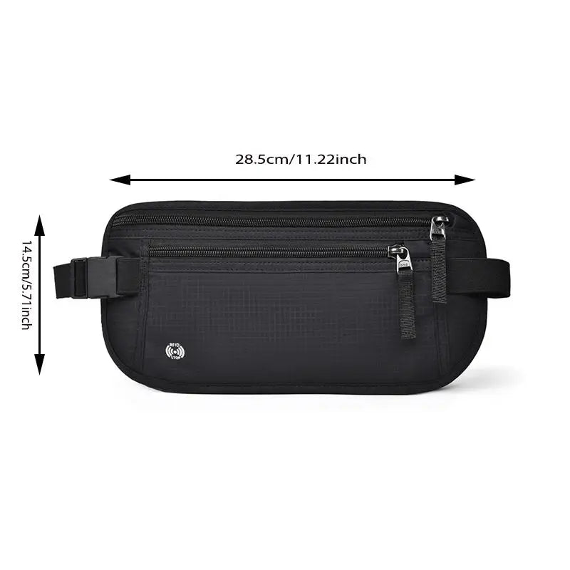 RFID Travel Money Belt Passport Holder