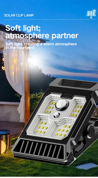 Solar Motion Sensor Clip-On Garden Light