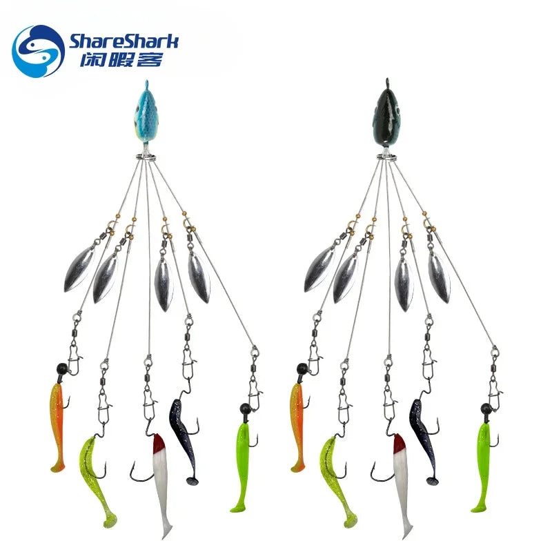 5-Arm Alabama Umbrella Rig Fishing Lure Set