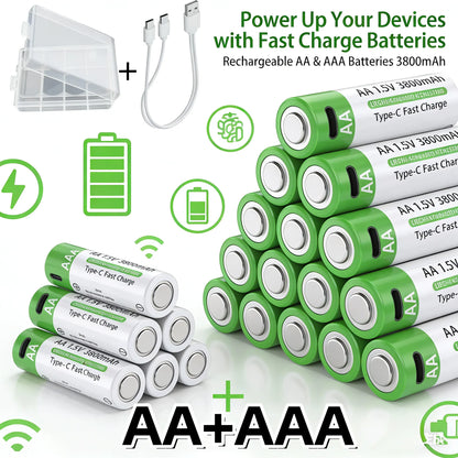 Rechargeable Lithium-Ion Battery AA&AAA