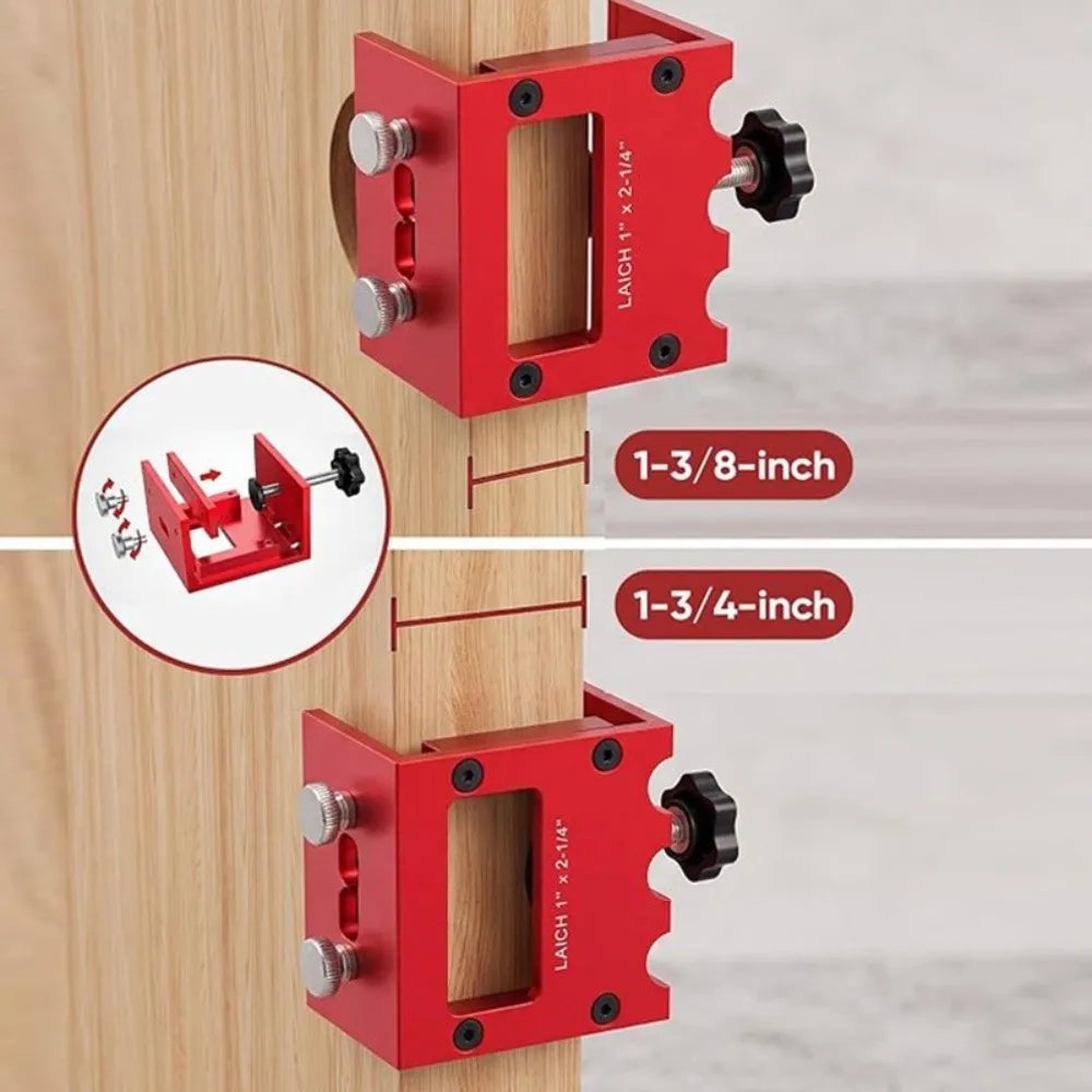 Precision Aluminum Door Lock Mortising Jig Kit