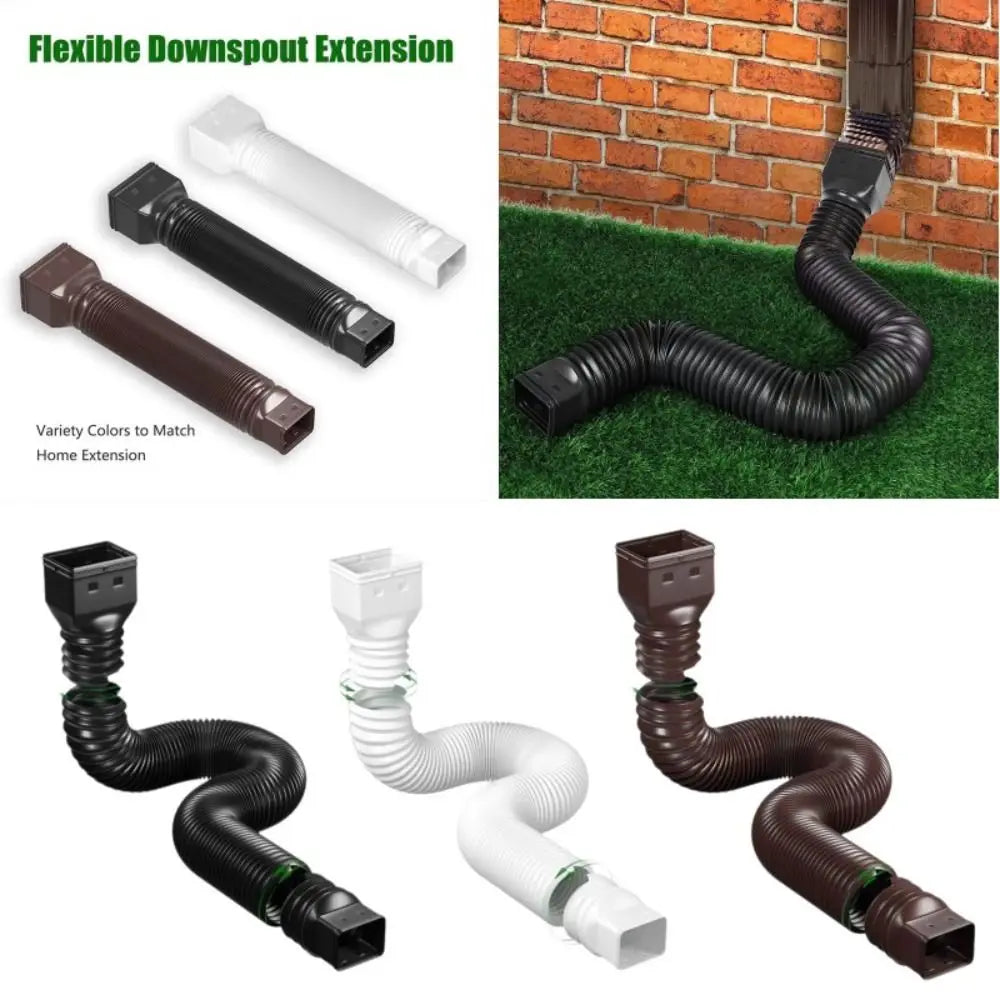 Retractable Rain Gutter Downspout Extender