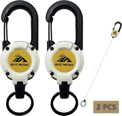 2-Pack Heavy-Duty Retractable Tactical Keychain