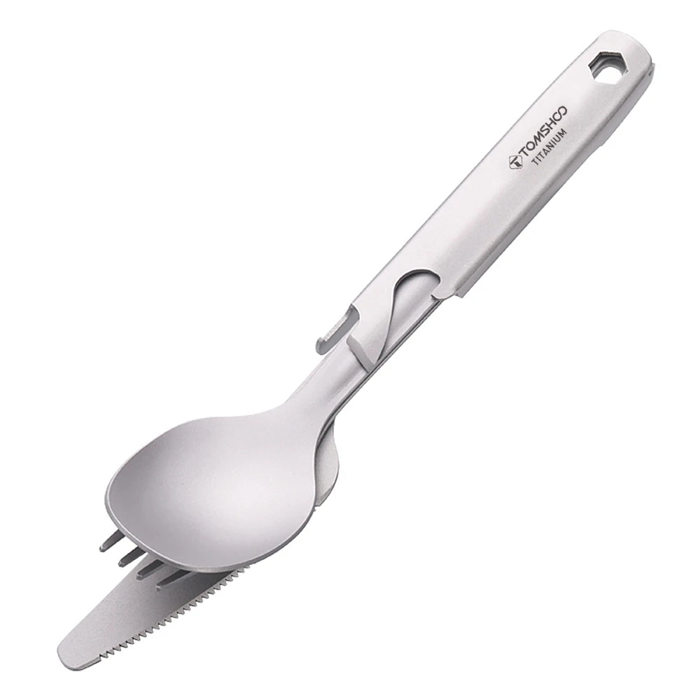 4-in-1 Titanium Camping Cutlery Set