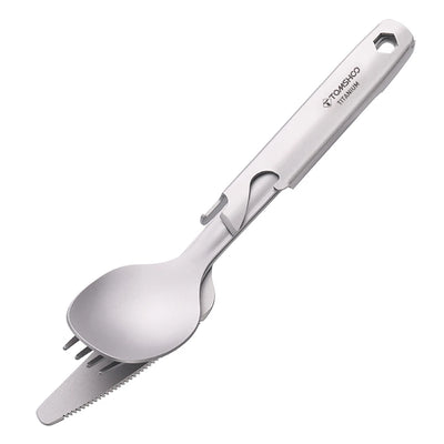 4-in-1 Titanium Camping Cutlery Set