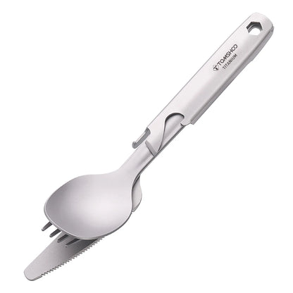 4-in-1 Titanium Camping Cutlery Set