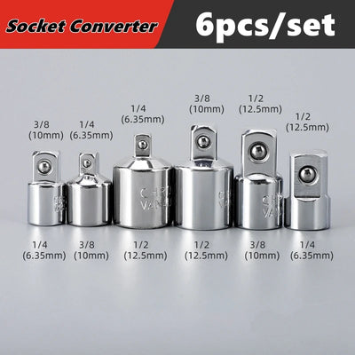 1/4" 3/8" 1/2" Ratchet Socket Adapter & Reducer Set