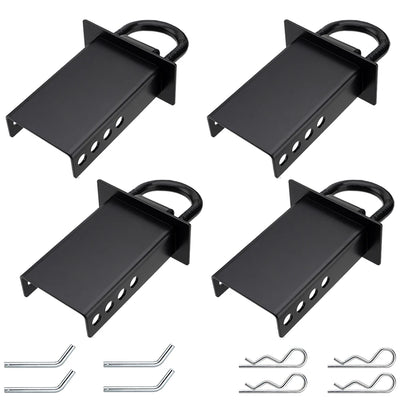 4-Pack Heavy-Duty Trailer Stake Pocket D-Rings