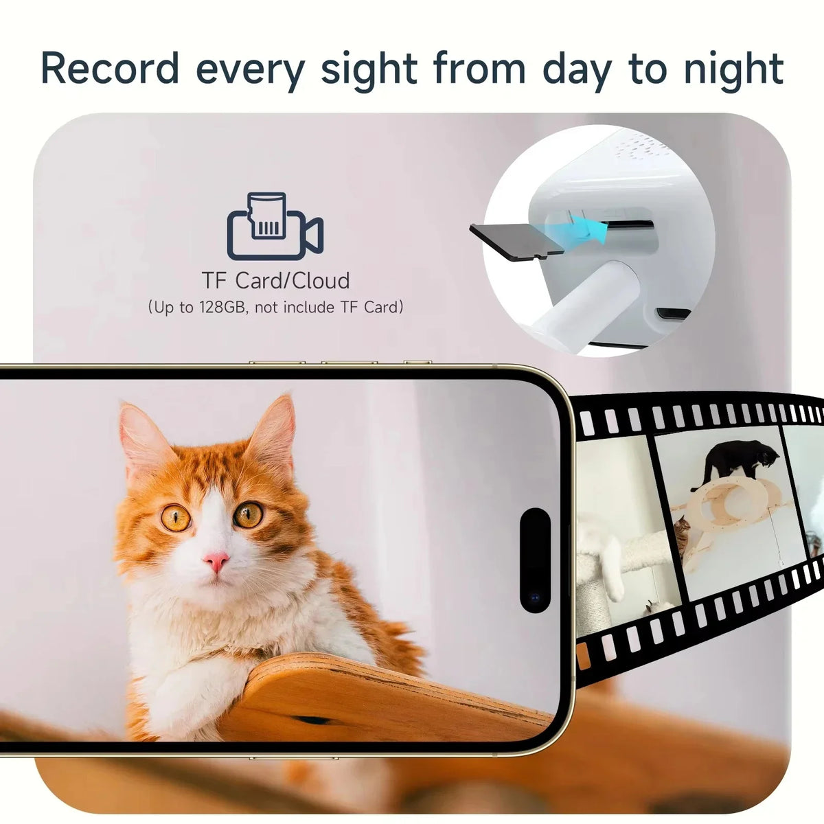 3MP Window WiFi Security Camera with Color Night Vision