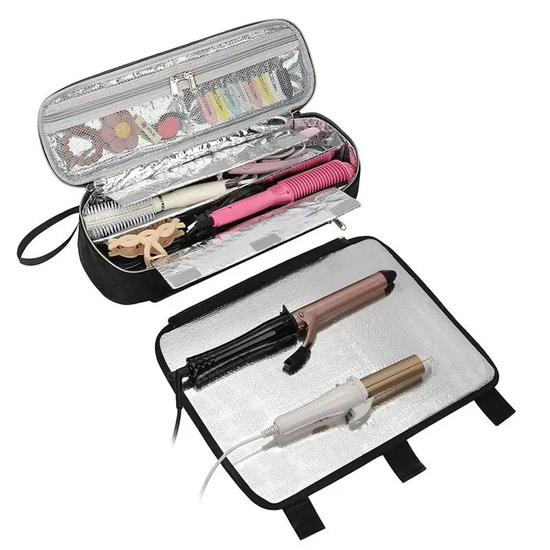 2-in-1 Foldable Hair Styling Tool Organizer & Travel Bag