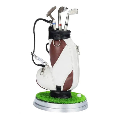 Mini Golf Bag Desktop Pen Holder & Club Pens Set