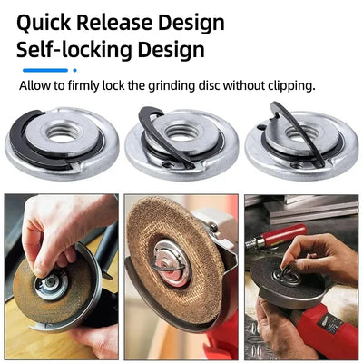 Quick-Lock Angle Grinder Nut for M10/M14 Grinders