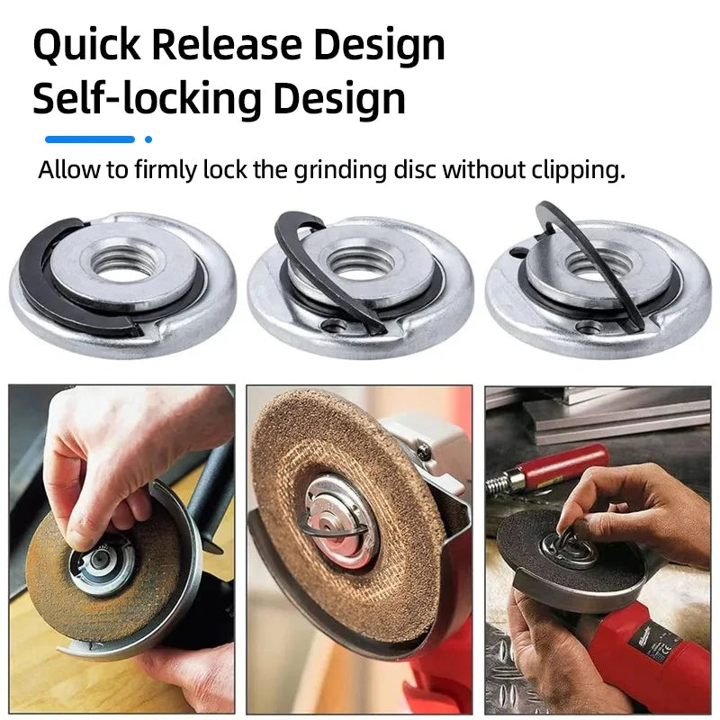 Quick-Lock Angle Grinder Nut for M10/M14 Grinders