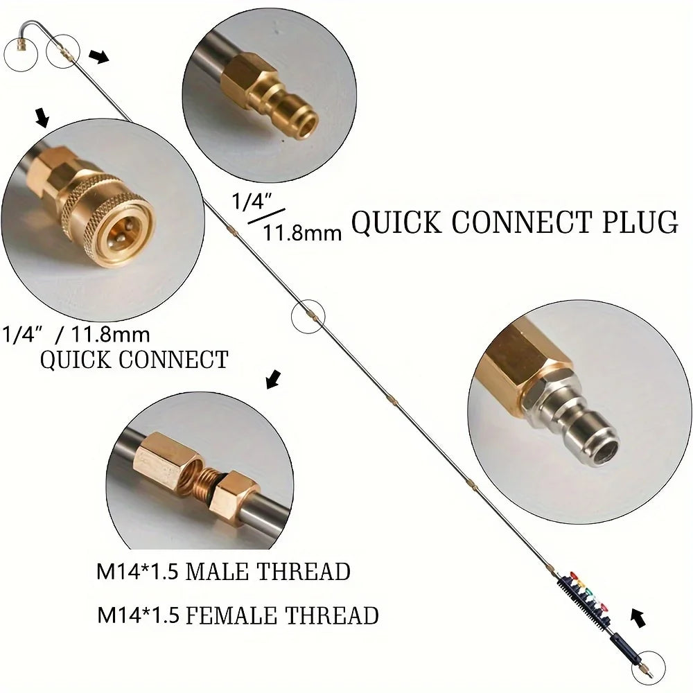 Pressure Washer Extension Wand Set with 6 Spray Nozzles