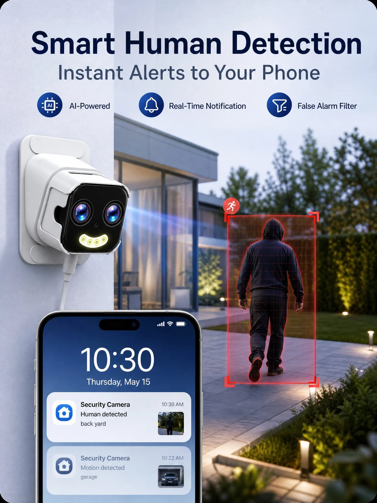 PRO 5MP Dual-Lens WiFi Security Camera with 10X Zoom