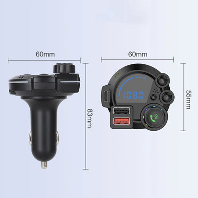 Bluetooth 5.3 Car FM Transmitter & Fast Charger