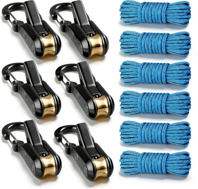 6-Pack Heavy-Duty Roller Rope Tensioners