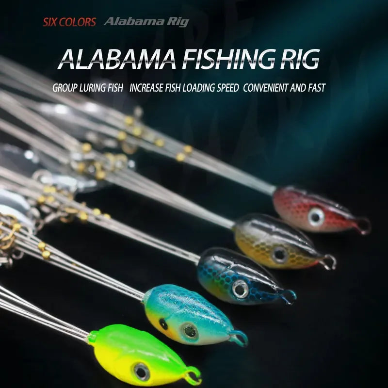 5-Arm Alabama Umbrella Rig Fishing Lure Set